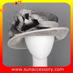 Elegant fancy Church sinamay hats for ladies ,Sinamay mid brim church hat