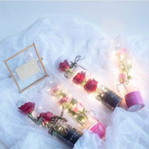 Rigid Boxes Custom Shipping Transparent Graduation Flower Gift Boxes for