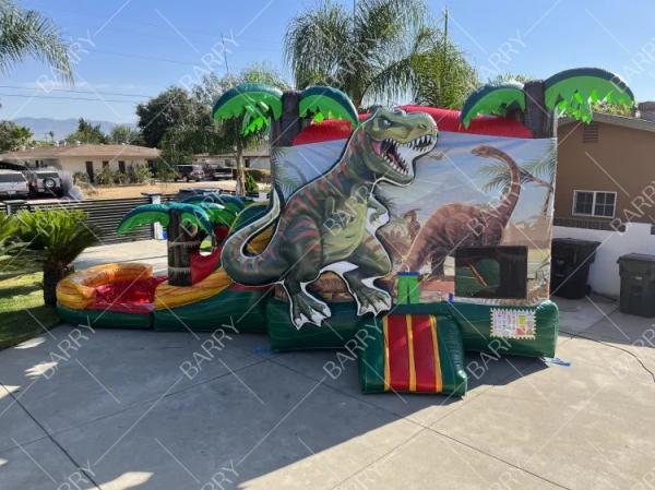 Backyard Bouncy Castle Dinosaur Bounce House Water Slide Pool Inflatable