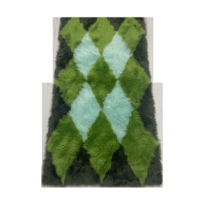 China Geometric Lambswool Mats Sofa Cushion Washable Sheepskin Rug on sale