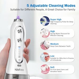 Ultrasonic Water Flosser IPX7 Waterproof For Teeth Whitening