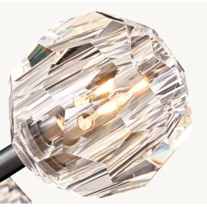 48" Clear Glass Round Chandelier in Lacquered Burnished Brass with Assembly