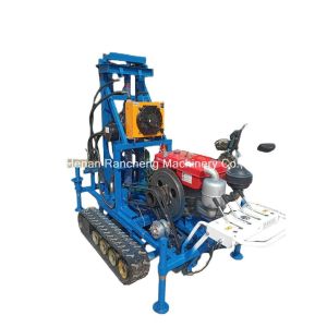 China Easy Operation RCS200C Rubber Crawler Portable Drilling Rig With 150m Depth 450mm Diameter on sale