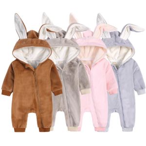 Children'S Newborn Baby Winter Jumpsuit Thickened Plush