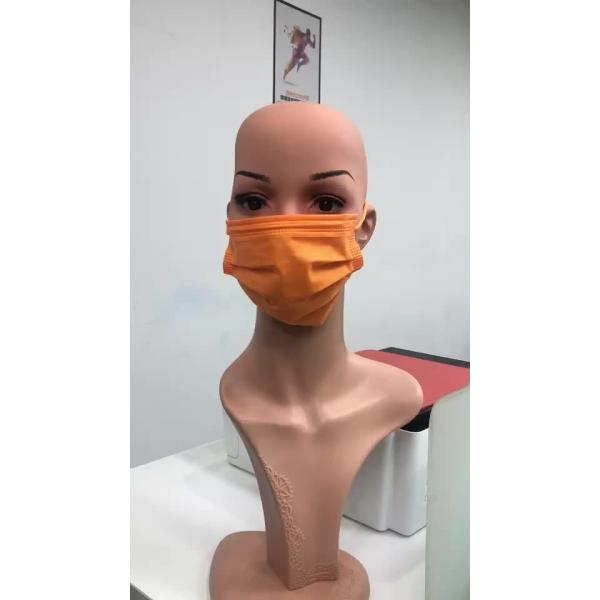 Buy EN14683 Disposable Orange China Surgical Colorful Medical Face Mask at wholesale prices
