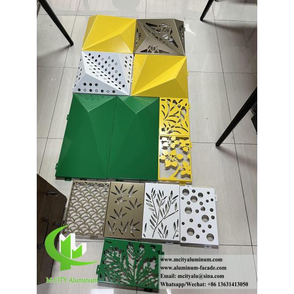 3D Aluminum Cladding Panel with PVDF Coating and Customizable Patterns in 1000x2000mm Size for Building Facade