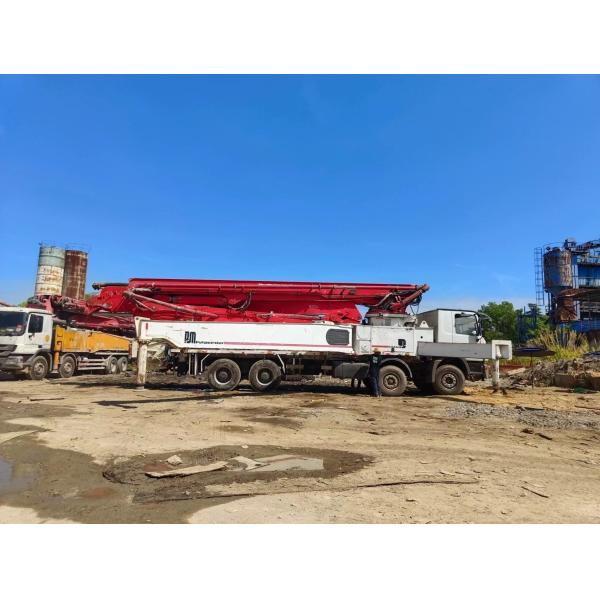 Buy Refurbished Putzmeister Concrete Pump 38m 46m 49m 56m with Benz Chassis and Orange at wholesale prices