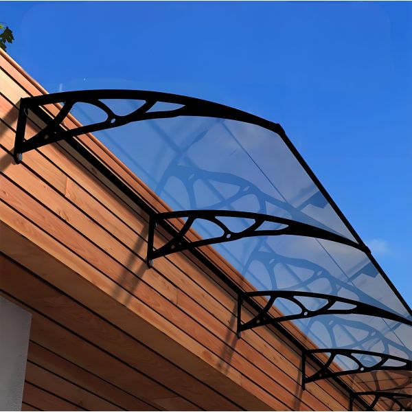 Mannual Polycarbonate Window Awning With Transparent 2.5mm Polycarbonate Solid Sheet Or 5.0mm Polycarbonate Hollow Sheet Made From PC Materials Of