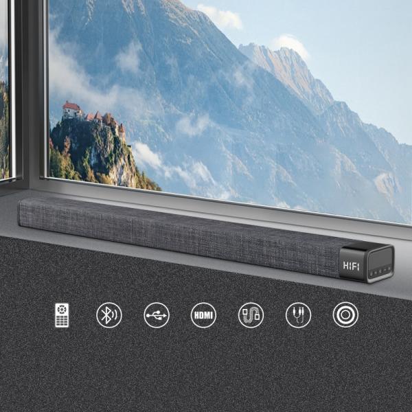120W TV Wireless Speaker Soundbar , Bluetooth 2.1 Soundbar With Subwoofer
