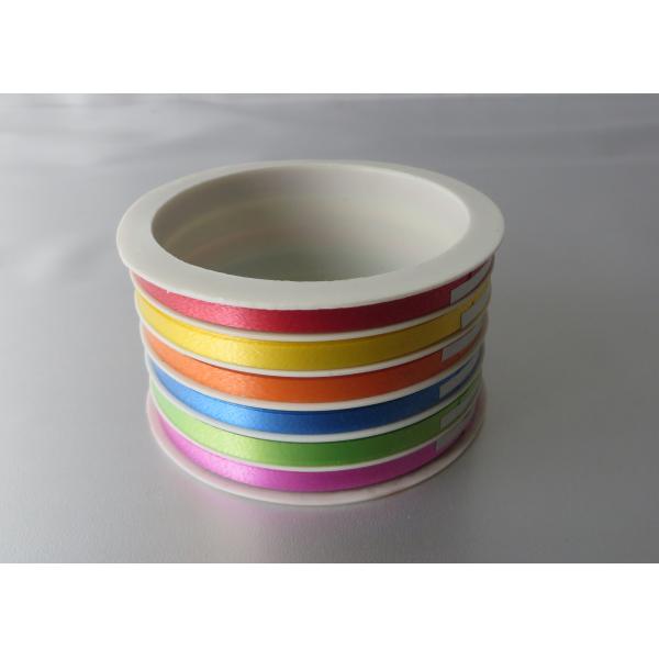 Beautiful 4 / 6 channel wrapping ribbon 5mm , 10mm width for mixed color products packing