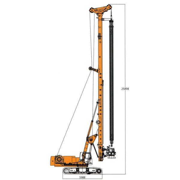 100m Deep Hole Rotary Foundation Drill Rig TR368HW