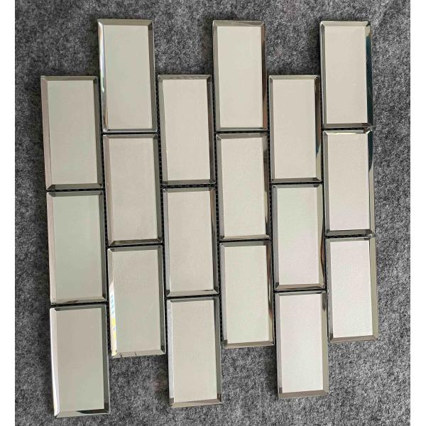 Buy 300x300mm Glass Mosaic Tile for Swimming Pools Iridescent Surface at wholesale prices