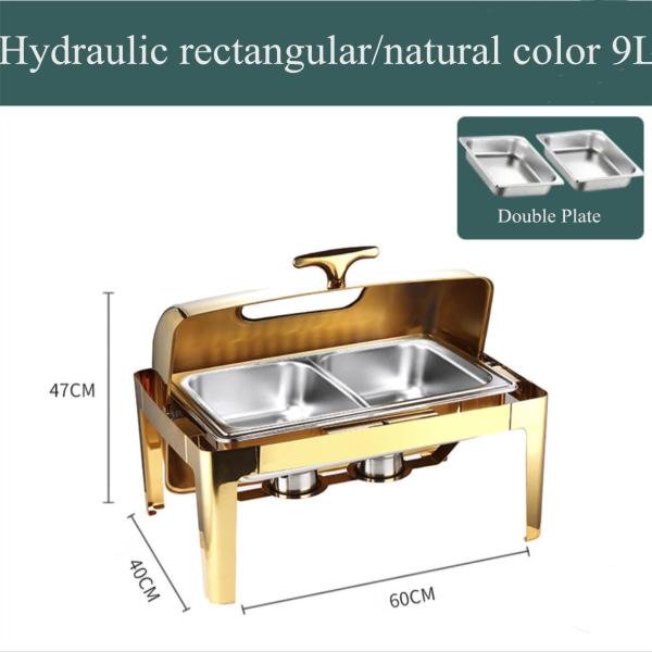 Stainless Steel Rectangular Visible Buffy Stove Heating Meal Hotel Insulation