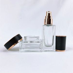 Thick Glass Foundation Serum Lotion Pump Bottle