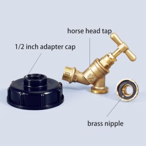 Umetass 1/2" Brass Valve Sand-cast Water Taps Horse Head Tap for Polished Faucet