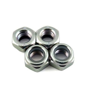 Nickel Plated M1-M16 Custom Stainless Steel Carbon Steel Hex Blue Nylock Insert
