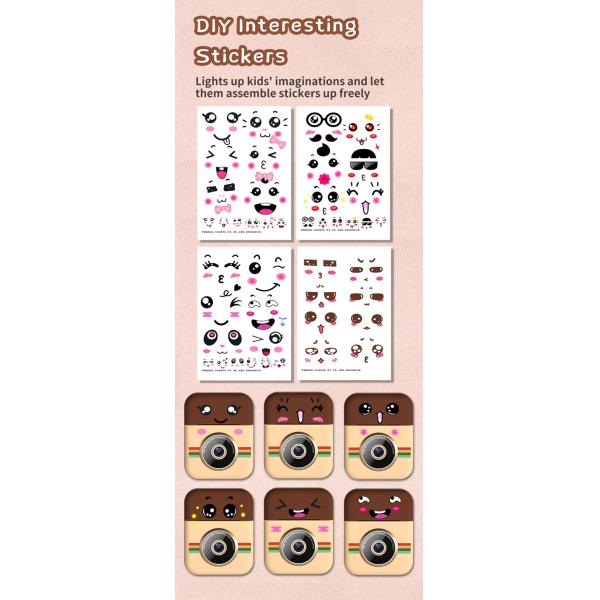 Small Compact Childrens Printable Camera Selfie Digital 1080P Thermal