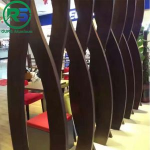 Coating Linear Suspended Metal Ceiling Wooden Colour Aluminium Baffle Ceiling