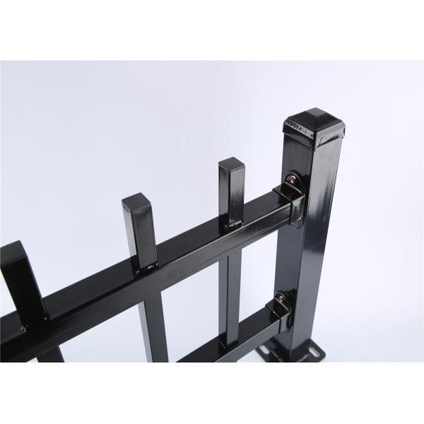 2.1mx2.4m rail 40mm she tube Australia Black Heavy Duty Welded Security garrison steel picket fencing/Garrison Fence Pan