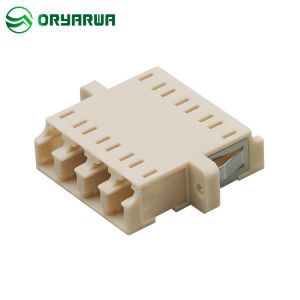 One Piece Molding Quad LC Fiber Optic Adapter Multimode Flangeless