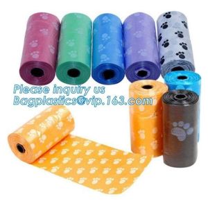 Biodegradable Plastic Portable Bone-shaped Dog Pet Poop Waste Bags with