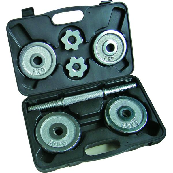 Buy 10kg Weight Lifting Dumbbell Chromed Adjustable Dumbbell Box Carry at wholesale prices