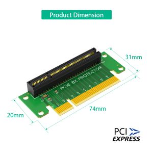 PCI-E 8X Riser Card 90-Degree Left-Angle 1U Server Adapter 9.3X5.5X3cm