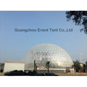 customized 30meter diameter big clear transparent geodesic dome tent