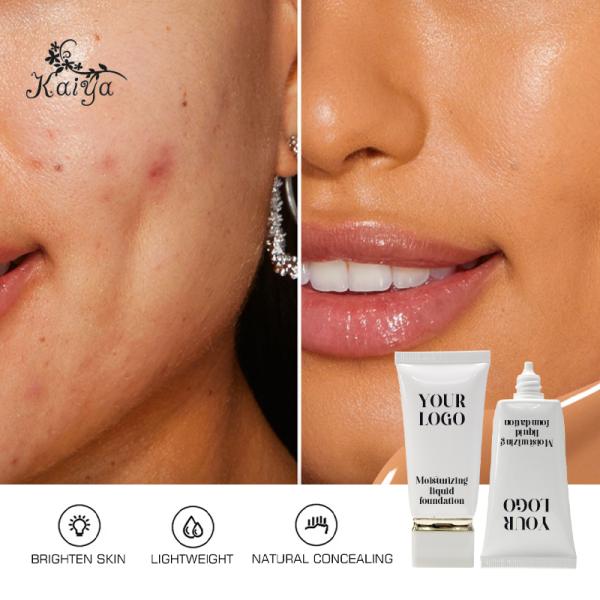 High Quality Full Coverage Private Label Vegan Waterproof Face Concealer Makeup Matte Liquid Foundation for Black Skin