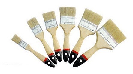 Buy 2" White Bristle Paint Brush Bulk with Wood Handle at wholesale prices