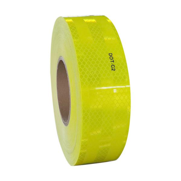 Custom Dot Conspicuity Reflective Tape On Trucks Fluorescent Yellow Green