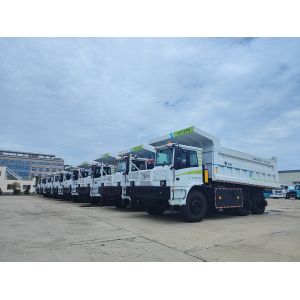 China Battery Electric Mining Truck 110 Ton 528kWh  on sale