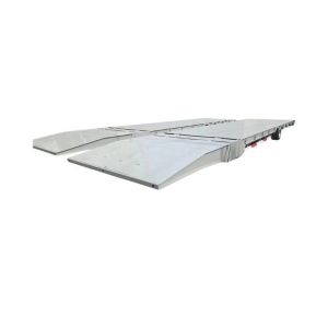 10t Grade 4 Axle 18 Meter Lowboy Axle Flated Low Bed Truck Lowbed Semi Trailer