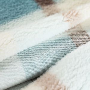 Winter Warm Coat Carpet Bedding Green Sherpa Fabric 300gsm 150D