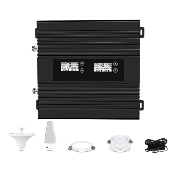 Buy 80dB Dual Band Signal Booster 900MHz 1800MHz Mobile Signal Repeater at wholesale prices