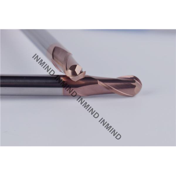 HRC55 Long Shank Ball Nose End Mill 75 mm Length 6 mm Dia H6 Tolerance