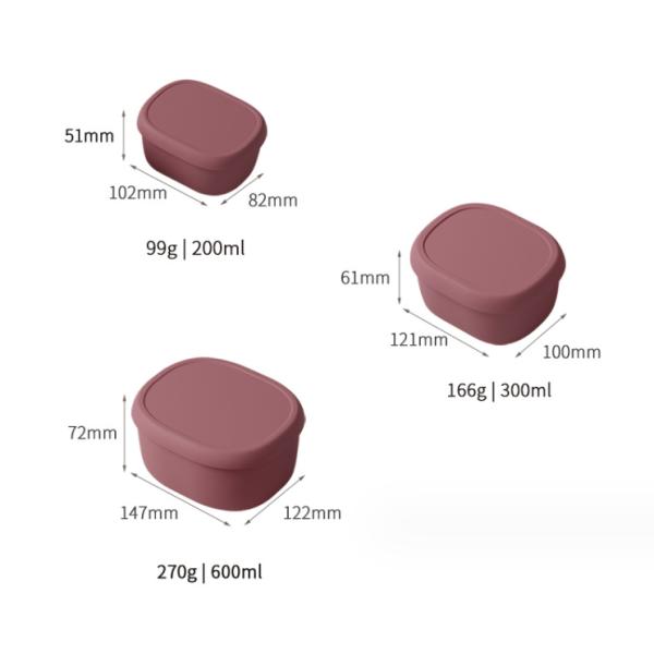 3pcs/set Custom Portable Bento Lunch Box Set with Microwavable Food Container Feature