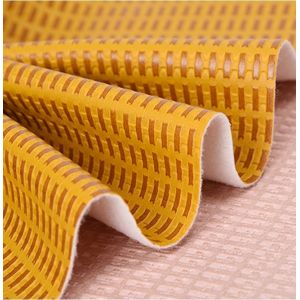 Color Multi-Choice Straw Mat Leather Plaid PVC Weaving Artificial Leather Handbag Bag Shoe Leather