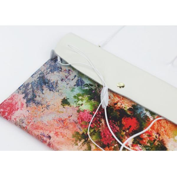 The new Japanese-style floral print leather clutch evening bags tide