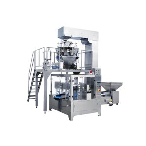 Z Conveyor Rotary Pouch Packing Machine For Snacks