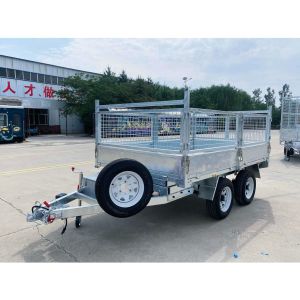 Corrosion Resistant Double Axle Dump Trailer Silver 10x6 Galvanised Trailer