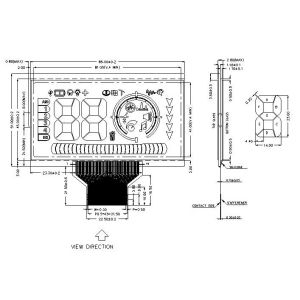 Positive Transflective LCD Display 6 O′Clock FSTN Graphic LCD Screen