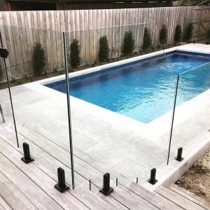 Sanding Metal Frame Handrail Glass Balustrade With High Durability Weather