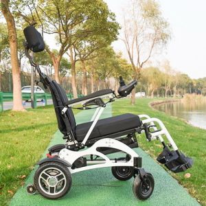Lithium Battery Brushless Motor Electric Power Wheelchair 120KG Load
