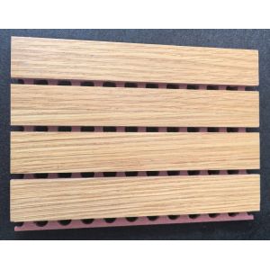 Seamless Ceiling Tile High Absorption Wooden Grooved Acoustic Panels Soundproofi