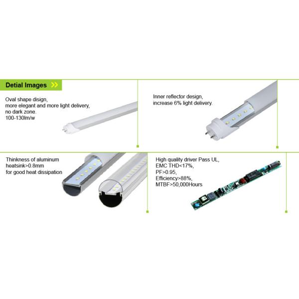 G13 T8 LED Light Tubes 22w AC 85 - 277V , T8 Fluorescent Tube 50000hours