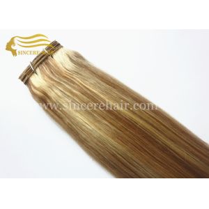 Quality 55 CM Piano Straight Hair Extensions Weft - 22&quot; Silk Straight Piano Color Remy Human Hair Weft Extension For Sale for sale