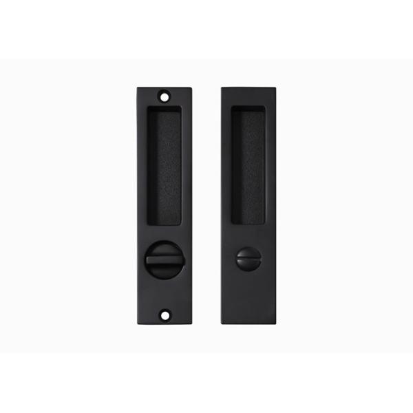 Brass Sliding Door Lock Set Handles Gold PVD Black For Interior Living Room Bathroom