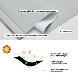 Home Decoration 270gsm Colorful Silver Backing Blackout Roller Blinds Fabric