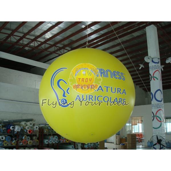 Buy 2.5m Yellow Inflatable Advertising Helium Balloons with Total Digital Printing for Party at wholesale prices